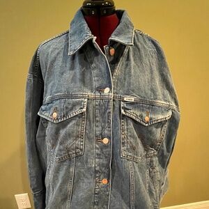 NWT Wrangler + Stand oversized denim jacket
